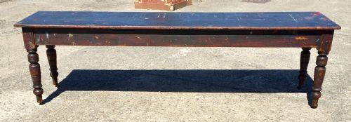 CIRCA 1900 PINE TABLE WITH LATER PAINT - ADDITIONAL PHOTO 1