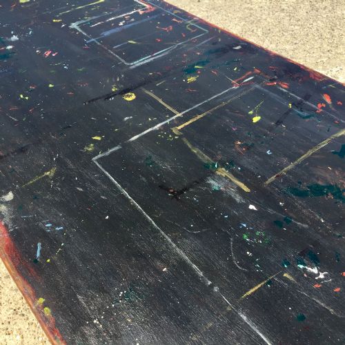 CIRCA 1900 PINE TABLE WITH LATER PAINT - ADDITIONAL PHOTO 4