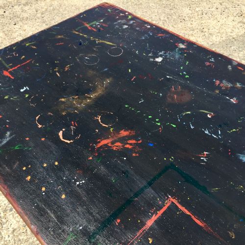 CIRCA 1900 PINE TABLE WITH LATER PAINT - ADDITIONAL PHOTO 5
