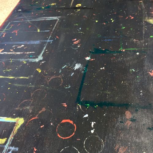 CIRCA 1900 PINE TABLE WITH LATER PAINT - ADDITIONAL PHOTO 7