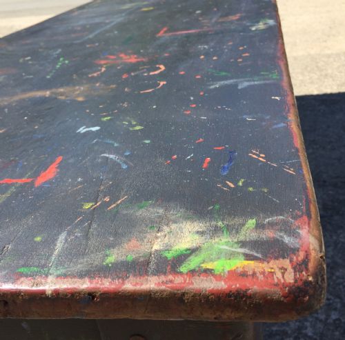 CIRCA 1900 PINE TABLE WITH LATER PAINT - ADDITIONAL PHOTO 10
