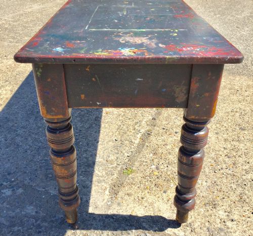 CIRCA 1900 PINE TABLE WITH LATER PAINT - ADDITIONAL PHOTO 13