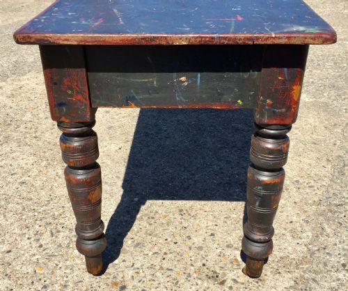 CIRCA 1900 PINE TABLE WITH LATER PAINT - ADDITIONAL PHOTO 14