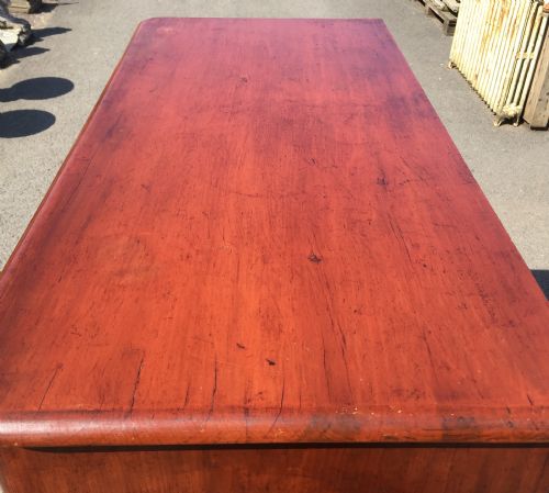 VICTORIAN PINE CHEST OF DRAWERS WITH ORIGINAL MAHOGANY STAIN - ADDITIONAL PHOTO 2
