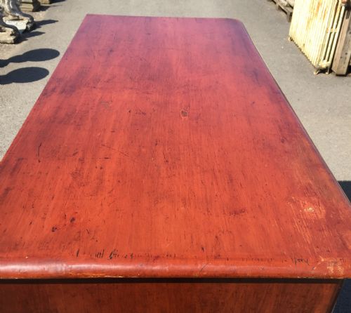VICTORIAN PINE CHEST OF DRAWERS WITH ORIGINAL MAHOGANY STAIN - ADDITIONAL PHOTO 3