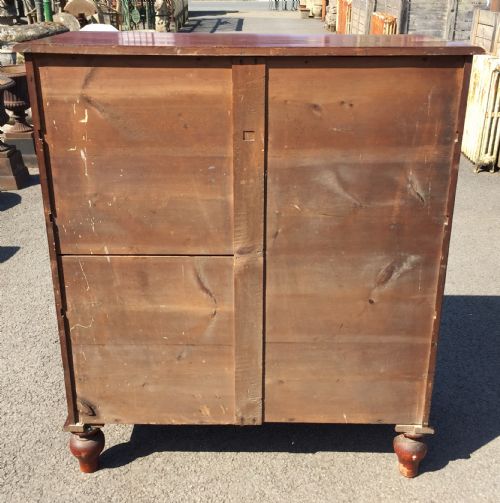 VICTORIAN PINE CHEST OF DRAWERS WITH ORIGINAL MAHOGANY STAIN - ADDITIONAL PHOTO 10
