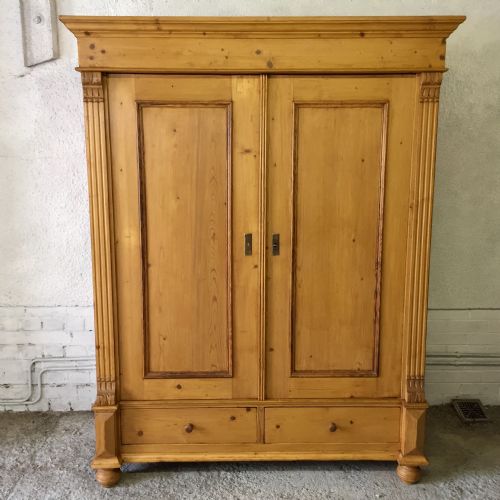 circa 1900 continental pine knock down wardrobe - CATEGORY: ANTIQUE WARDROBES - DATED 1900