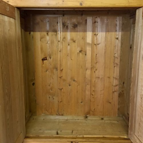 CIRCA 1900 CONTINENTAL PINE KNOCK DOWN WARDROBE - ADDITIONAL PHOTO 3