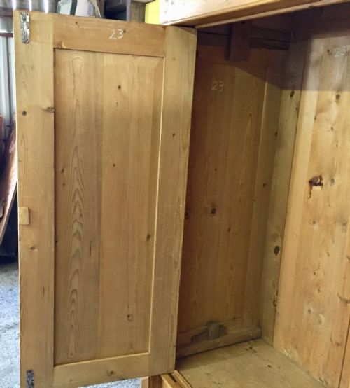 CIRCA 1900 CONTINENTAL PINE KNOCK DOWN WARDROBE - ADDITIONAL PHOTO 6