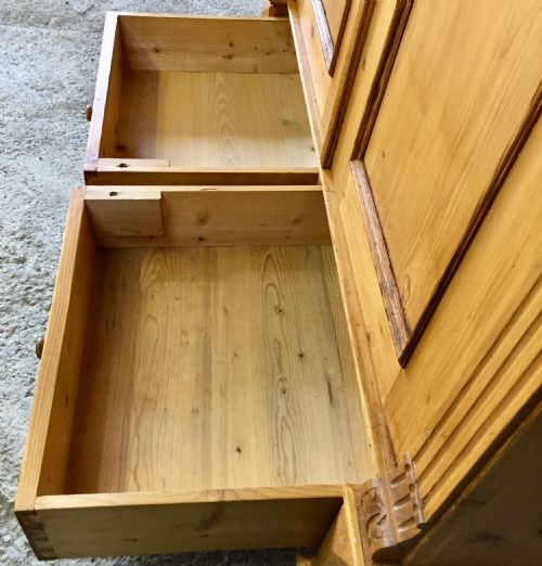 CIRCA 1900 CONTINENTAL PINE KNOCK DOWN WARDROBE - ADDITIONAL PHOTO 8