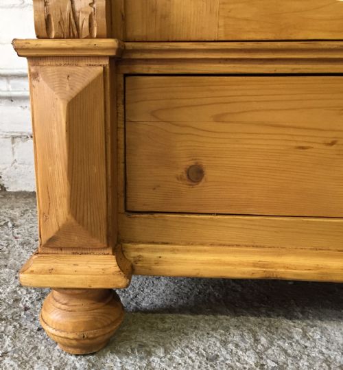 CIRCA 1900 CONTINENTAL PINE KNOCK DOWN WARDROBE - ADDITIONAL PHOTO 10