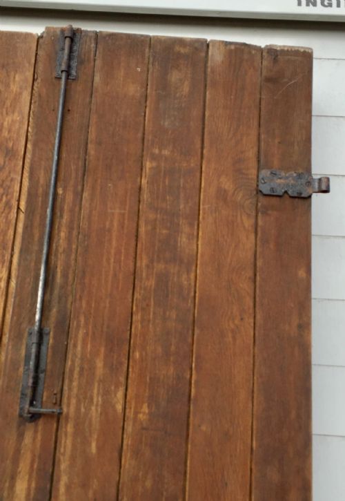 PAIR OF 19TH CENTURY OAK STUDDED EXTERNAL DOORS - ADDITIONAL PHOTO 13