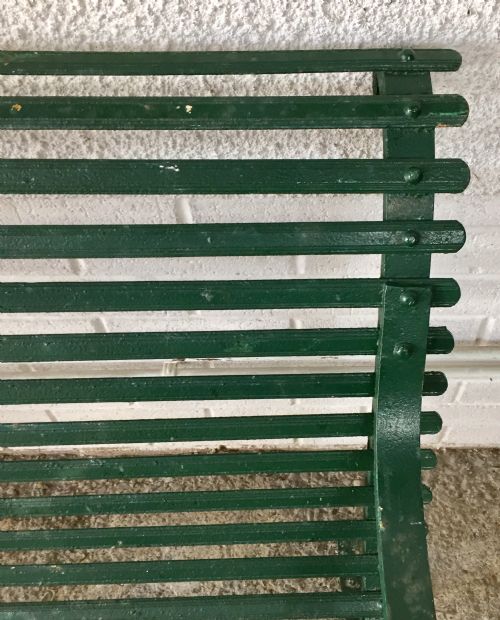 19TH CENTURY WROUGHT IRON STRAP METAL BENCH - ADDITIONAL PHOTO 2
