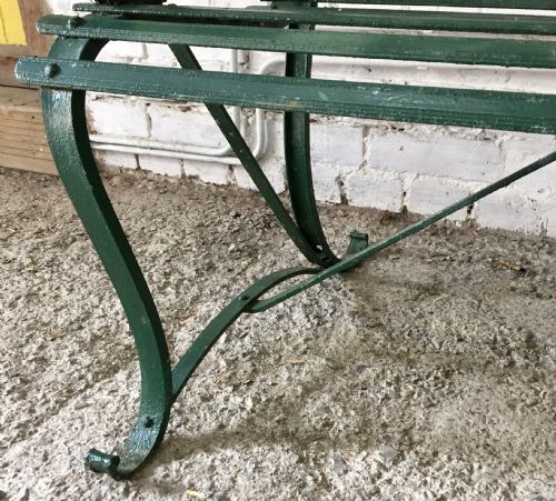 19TH CENTURY WROUGHT IRON STRAP METAL BENCH - ADDITIONAL PHOTO 5
