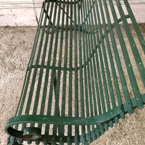 19TH CENTURY WROUGHT IRON STRAP METAL BENCH - ADDITIONAL PHOTO 6