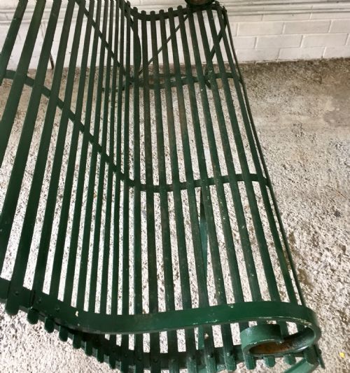 19TH CENTURY WROUGHT IRON STRAP METAL BENCH - ADDITIONAL PHOTO 7