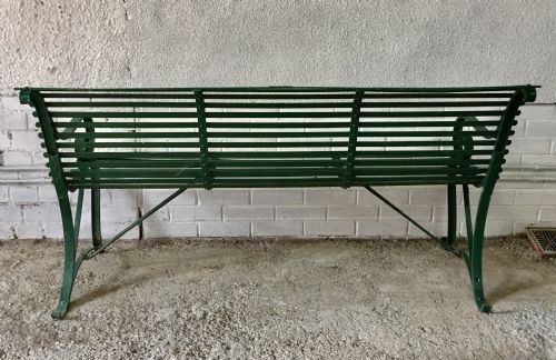 19TH CENTURY WROUGHT IRON STRAP METAL BENCH - ADDITIONAL PHOTO 10