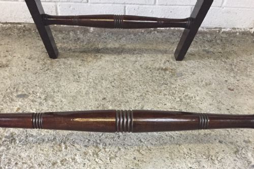 VICTORIAN MAHOGANY BUTLER'S TRAY ON ORIGINAL STAND - ADDITIONAL PHOTO 8