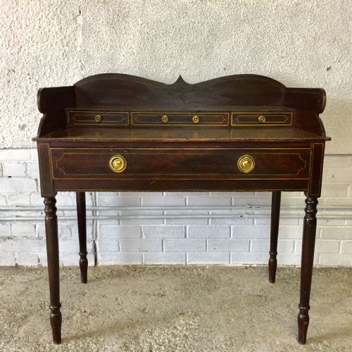 regency pine desk with original rosewood effect graining - CATEGORY: ANTIQUE DESKS - DATED REGENCY