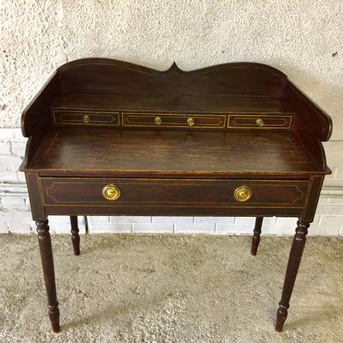 REGENCY PINE DESK WITH ORIGINAL ROSEWOOD EFFECT GRAINING - ADDITIONAL PHOTO 1