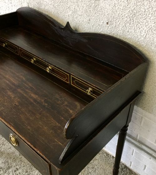REGENCY PINE DESK WITH ORIGINAL ROSEWOOD EFFECT GRAINING - ADDITIONAL PHOTO 6