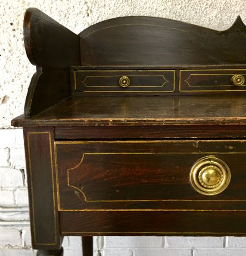 REGENCY PINE DESK WITH ORIGINAL ROSEWOOD EFFECT GRAINING - ADDITIONAL PHOTO 8