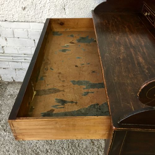 REGENCY PINE DESK WITH ORIGINAL ROSEWOOD EFFECT GRAINING - ADDITIONAL PHOTO 9