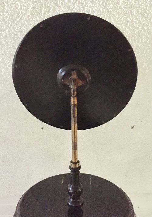 CIRCA 1900 EBONISED SHAVING MIRROR ON STAND - ADDITIONAL PHOTO 3