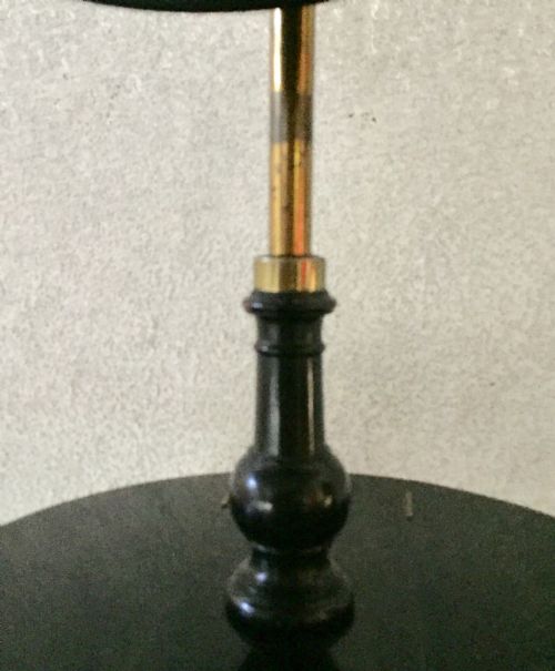 CIRCA 1900 EBONISED SHAVING MIRROR ON STAND - ADDITIONAL PHOTO 6