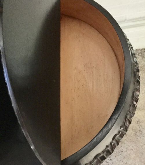 CIRCA 1900 EBONISED SHAVING MIRROR ON STAND - ADDITIONAL PHOTO 10