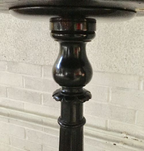 CIRCA 1900 EBONISED SHAVING MIRROR ON STAND - ADDITIONAL PHOTO 12