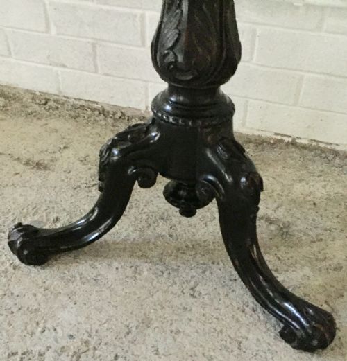 CIRCA 1900 EBONISED SHAVING MIRROR ON STAND - ADDITIONAL PHOTO 14