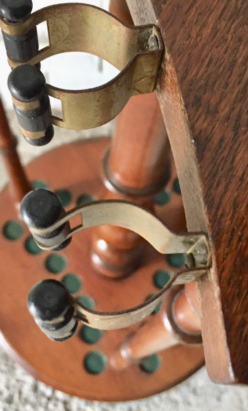 1920S OAK REVOLVING SNOOKER CUE RACK - ADDITIONAL PHOTO 4