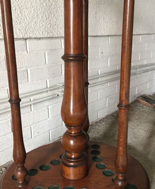 1920S OAK REVOLVING SNOOKER CUE RACK - ADDITIONAL PHOTO 6