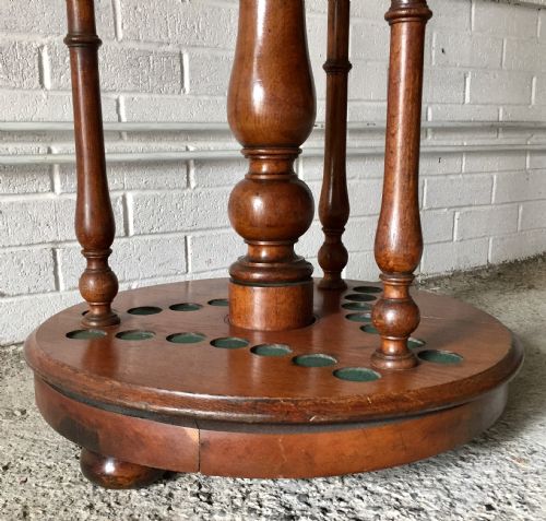 1920S OAK REVOLVING SNOOKER CUE RACK - ADDITIONAL PHOTO 7