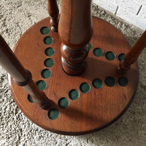1920S OAK REVOLVING SNOOKER CUE RACK - ADDITIONAL PHOTO 8