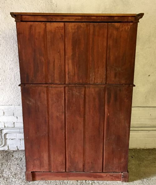 VICTORIAN MAHOGANY DWARF LINEN PRESS WITH KEY - ADDITIONAL PHOTO 11