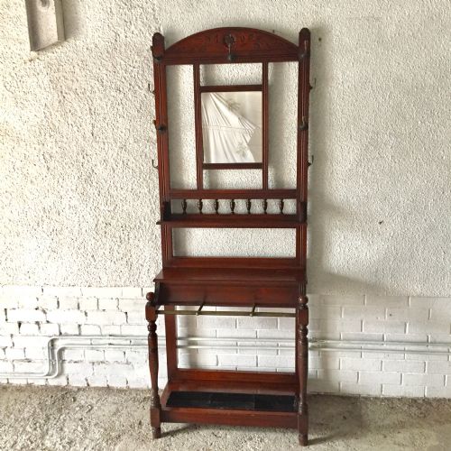 victorian mahogany hall stand - CATEGORY: ANTIQUE FURNITURE - DATED VICTORIAN