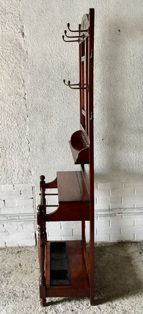 VICTORIAN MAHOGANY HALL STAND - ADDITIONAL PHOTO 15