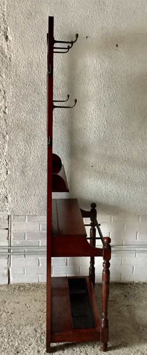 VICTORIAN MAHOGANY HALL STAND - ADDITIONAL PHOTO 16