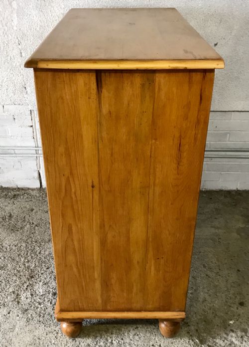 VICTORIAN PINE CHEST OF DRAWERS - ADDITIONAL PHOTO 5