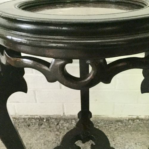 C1900 EBONISED PLANT LAMP STAND WITH MARBLE TOP - ADDITIONAL PHOTO 16