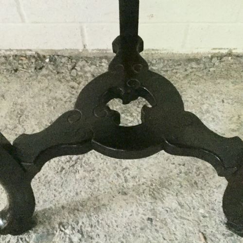 C1900 EBONISED PLANT LAMP STAND WITH MARBLE TOP - ADDITIONAL PHOTO 18