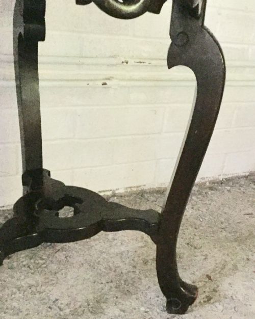 C1900 EBONISED PLANT LAMP STAND WITH MARBLE TOP - ADDITIONAL PHOTO 19
