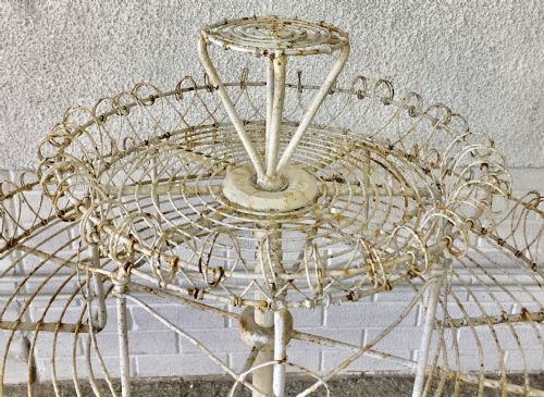 RARE 19TH CENTURY REVOLVING WIREWORK PLANT STAND - ADDITIONAL PHOTO 2