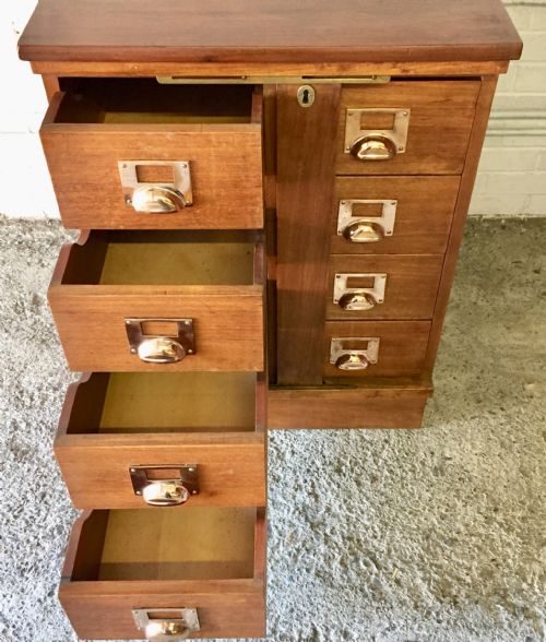 CIRCA 1900 MAHOGANY FILING CABINET - ADDITIONAL PHOTO 6