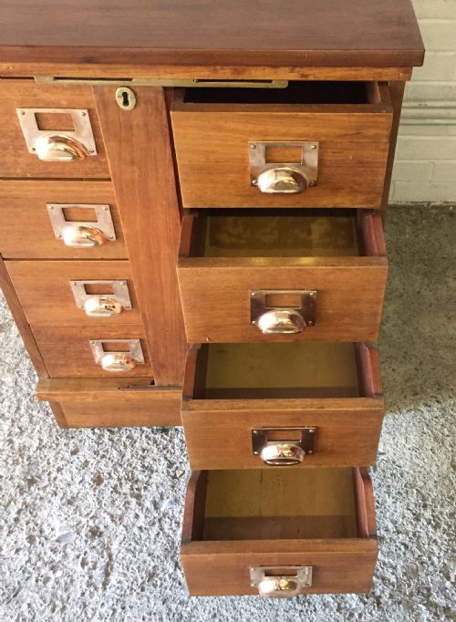 CIRCA 1900 MAHOGANY FILING CABINET - ADDITIONAL PHOTO 7