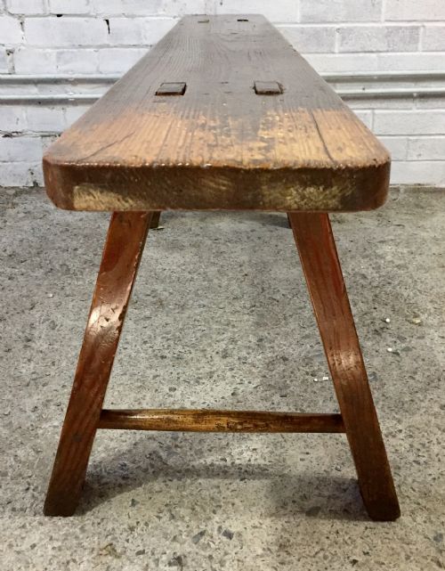 19TH CENTURY PINE BENCH - ADDITIONAL PHOTO 7