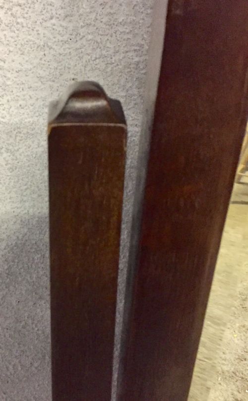 EDWARDIAN OAK CHEVAL MIRROR - ADDITIONAL PHOTO 2