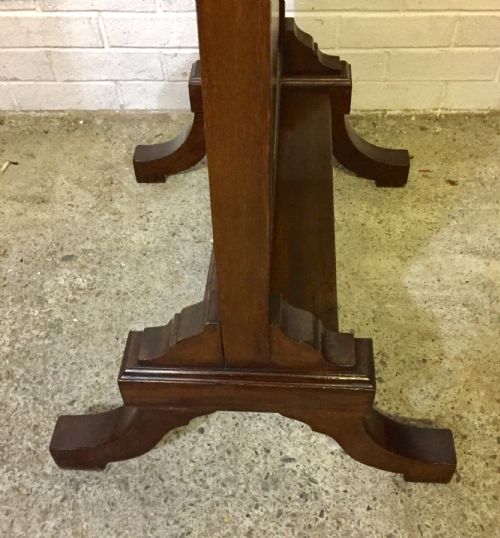 EDWARDIAN OAK CHEVAL MIRROR - ADDITIONAL PHOTO 6